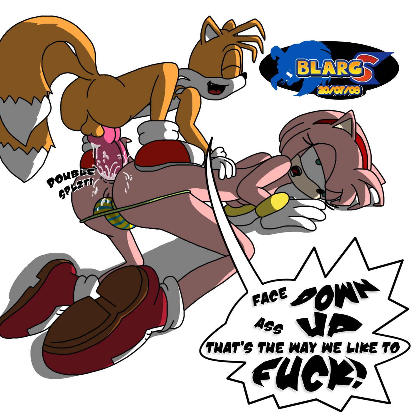 2008 amy_rose anal anthro blargsnarf canine color female fox fur furry furry_only hedgehog male nude partially_clothed penis rule34 short_hair simple_background sonic_(series) straight tails tails_the_fox uncensored white_background