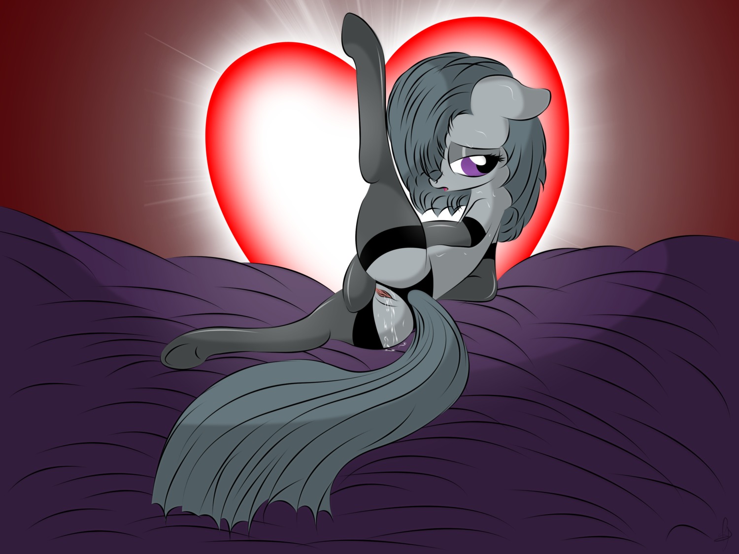 2012 4:3 bed blush bodily_fluids clothing e621 earth_pony equid equine female friendship_is_magic furniture genital_fluids genitals hair hasbro heart_symbol hi_res horn horse long_hair looking_back mammal marble_pie_(mlp) masturbation my_little_pony open_mouth pony purple_eyes solo spread_legs spreading string sweat tail tongue v-d-k vaginal vaginal_fluids vaginal_masturbation vulva