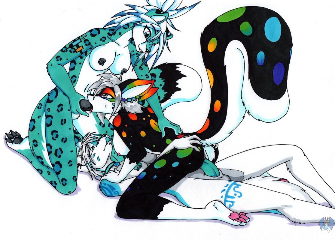 amaranth anthro areola artica_sparkle barbell_piercing black_areola black_body black_collar black_fur black_markings black_nipples black_nose black_pawpads black_penis blue_hair blue_highlights blue_markings breasts bridge_piercing canid canine canis collar collar_tag countershade_crotch countershade_face countershade_feet countershade_hands countershade_legs countershade_neck countershade_tail countershade_thighs countershade_torso countershading double_penetration e621 ear_piercing erection facial_piercing feet felid fellatio female frenum_ladder frenum_piercing fur furgonomic_piercing furgonomics genital_piercing genitals green_body green_fur green_nipples green_penis grey_eyes grey_hair group group_sex gynomorph gynomorph/female gynomorph_penetrating hair highlights_(coloring) intersex intersex/female intersex_penetrating labret_piercing ladder_piercing leopard leopard_spots lip_piercing mammal markings multicolored_body multicolored_fur multicolored_markings muzzle_piercing nipple_barbell nipple_piercing nipples nose_piercing nude oral oral_penetration pantherine pawpads penetration penile penis penis_piercing piercing pink_pawpads rainbow_body rainbow_fur rainbow_markings rainbow_spots sex simple_background snow_leopard spitroast spots striped_collar tail teal_areola teal_body teal_collar teal_eyes teal_fur teal_hair teal_highlights teal_nipples teal_penis threesome tierafoxglove tongue trio vaginal vaginal_penetration vulva white_background white_body white_countershading white_fur white_hair wolf