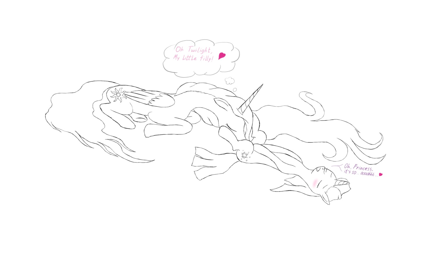 alicorn equine female feral friendship_is_magic horse my_little_pony pony princess_celestia_(mlp) rule34 smooth_skin tagme twilight_sparkle_(mlp) unicorn