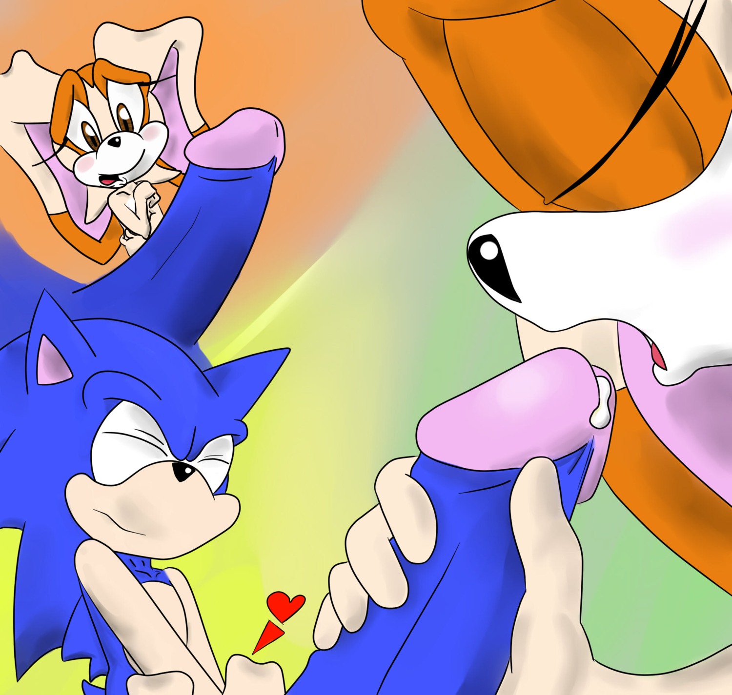 1boy 1girls anthro blue_fur body_fur closed_eyes color cream cream_the_rabbit erection female fur furry hedgehog humanoid_genitalia humanoid_penis interspecies male orange_fur penis rabbit rule34 sega smooth_penis sonic_(series) sonic_the_hedgehog sonic_the_hedgehog_(series) straight tan_fur toony