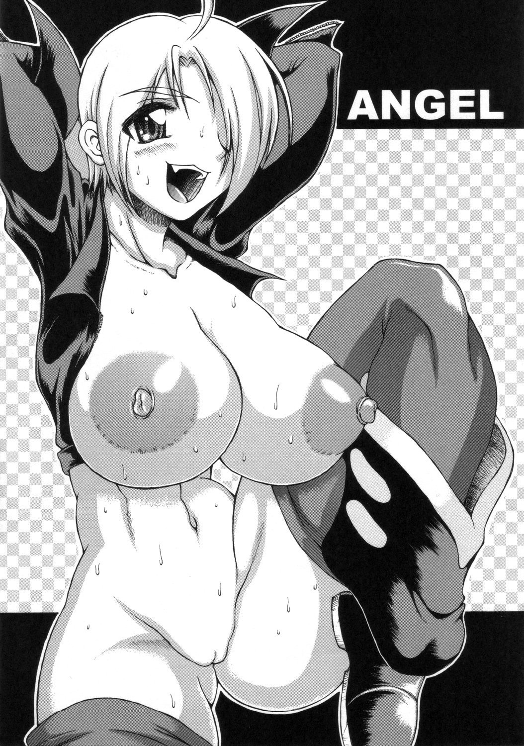 angel_(kof) breasts female female_only flashing flashing_breasts flashing_pussy human king_of_fighters no_bra no_panties pointy_chin pussy rule34 shd snk solo tagme zipper zipper_down