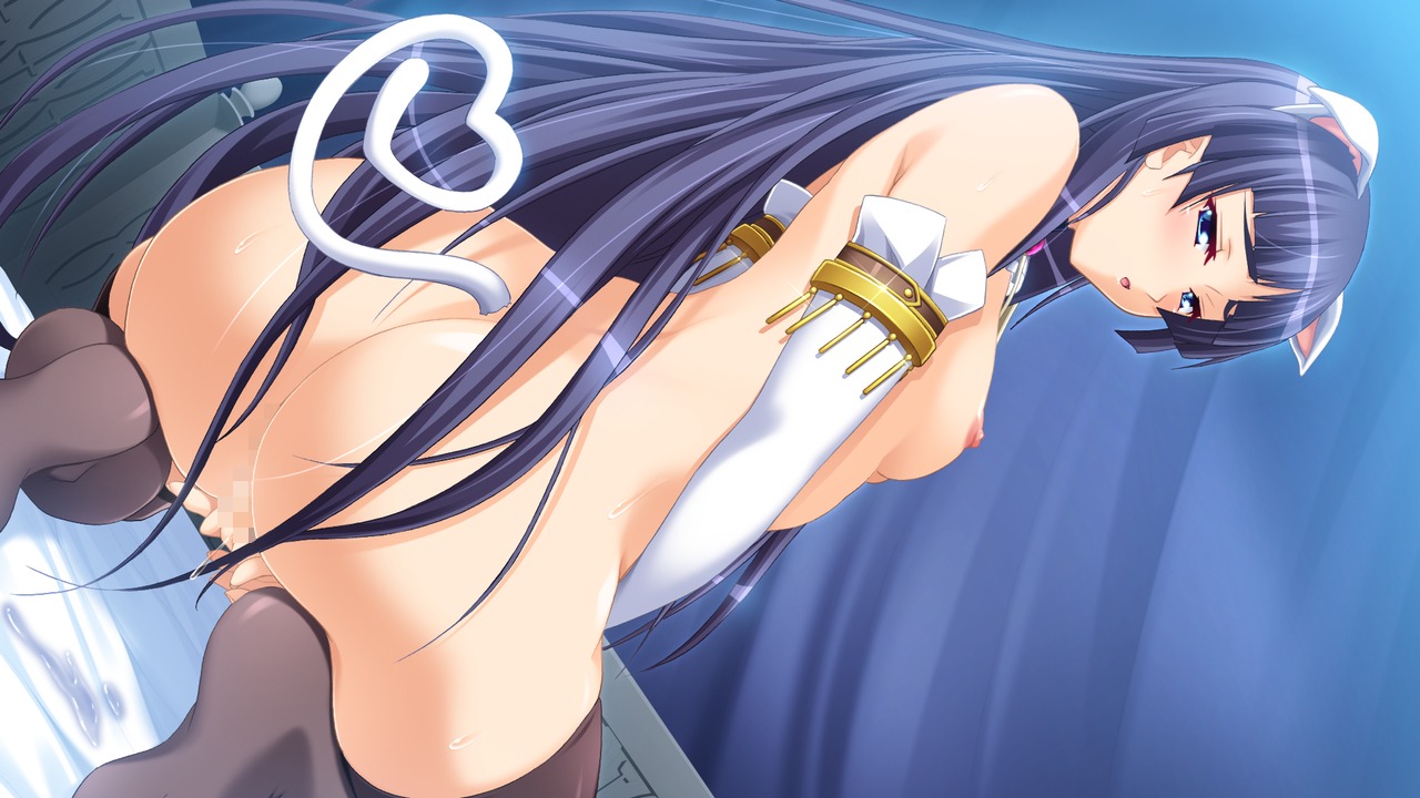 animal_ear ass breasts cat_girl catgirl censored female fur game_cg junketsu_megami-sama long_hair masturbation nipples pussy rule34 tail thighhighs