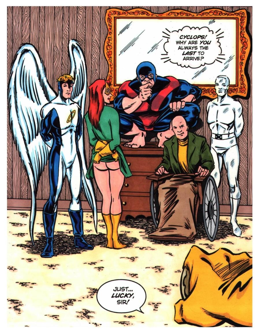 1girls 5boys angel_(warren_worthington_iii) beast_(x-men) bobby_drake cyclops_(x-men) female hank_mccoy iceman jean_grey male marvel marvel_classic_era marvel_comics marvel_girl professor_xavier rule34 scott_summers straight_hair tagme x-men
