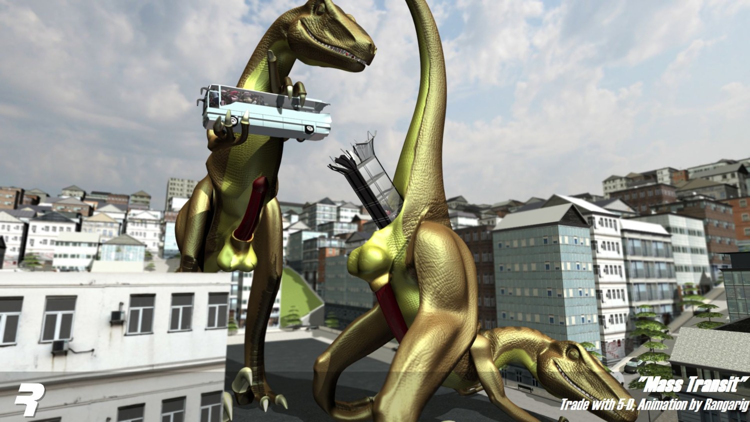 16:9 2012 3d_(artwork) anal anal_vore balls bus city commercial_vehicle destruction digital_media_(artwork) dinosaur dromaeosaurid duo_focus e621 english_text erection feral genitals grin group hi_res human humanoid_genitalia humanoid_genitalia_on_feral humanoid_penis humanoid_penis_on_feral macro male male/male male_penetrated male_penetrating male_penetrating_male mammal naughty_face penetration penis prehistoric_species public_transportation rangarig reptile saurischian scalie sex smile smirk stuffing tail text theropod vehicle vehicle_for_hire velociraptor vore widescreen