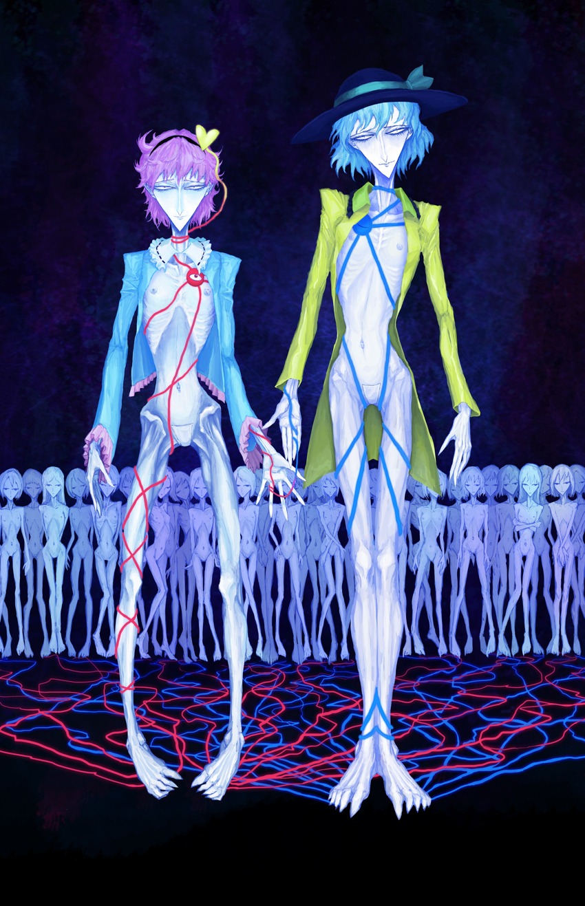 female koishi_komeiji rule34 satori_komeiji skeletal skeleton skinny tagme touhou