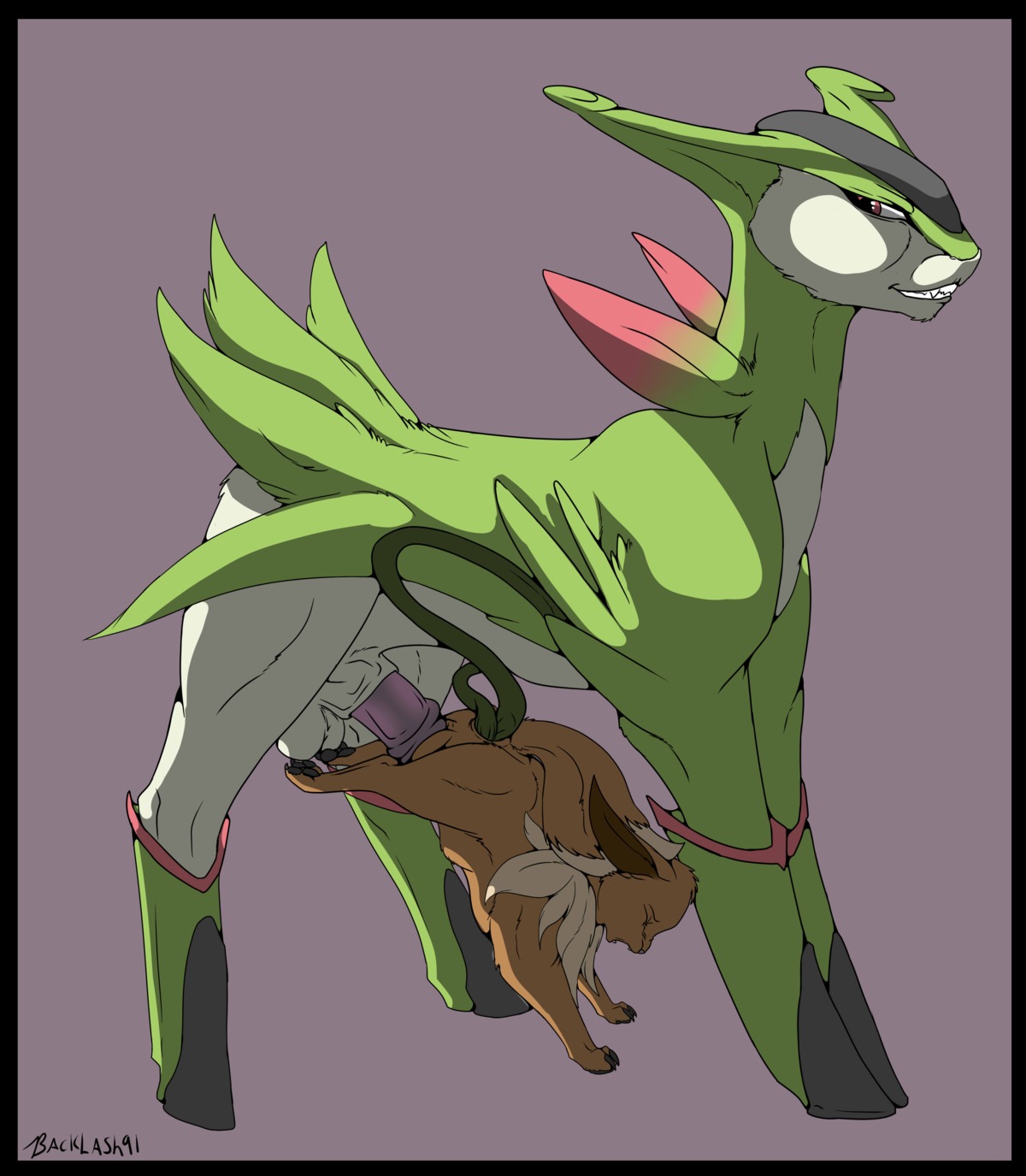 2014 abdominal_bulge absurd_res all_fours anal anal_penetration animal_genitalia animal_penis ass_up backlash91 balls black_border border canid canine cock_hanging conditional_dnp creepy digital_media_(artwork) doggystyle dominant dominant_male double_anal double_penetration duo e621 eevee equine_genitalia equine_penis erection eyes_closed feet female female_penetrated feral feral_on_feral foot_on_balls from_behind_position generation_1_pokemon generation_5_pokemon genitals hi_res interspecies larger_dom legendary_pokemon legs_up male male/female male_penetrating male_penetrating_female mammal multiple_insertions nintendo nude penetration penis pokemon pokemon_(species) quadruped sex sheath simple_background size_difference smile smirk straining tentacle_sex tentacles vaginal vaginal_penetration virizion