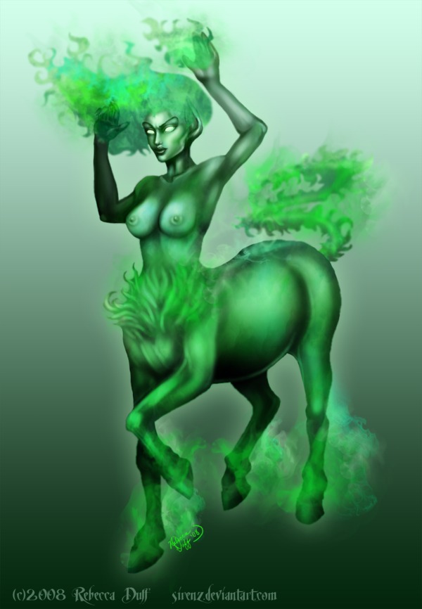 2008 beatriz_da_costa breasts centaur dc dc_comics female fiery_hair fire_(dc) green_skin hooves jla justice_league justice_league_international monster_girl nipples rebecca_duff rule34 sirenz taur topless