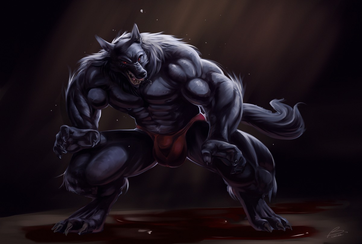 2012 4_fingers 4_toes abs angry anthro balls_outline barefoot biceps big_muscles biped black_body black_fur black_nose blood blue_body blue_fur bodily_fluids boosterpang bulge canid canine canis claws clothed clothing crouching detailed_bulge digital_media_(artwork) digitigrade e621 fangs feet fighting_pose fingers full-length_portrait fur genital_outline grey_body grey_fur grey_hair hair huge_muscles looking_away male mammal muscular muscular_anthro muscular_male mythological_canine mythological_creature mythology nipples open_mouth pecs portrait pose red_eyes saliva solo standing tail teeth toe_claws toes tongue topless underwear werecanid werecanine werecreature werewolf wolf