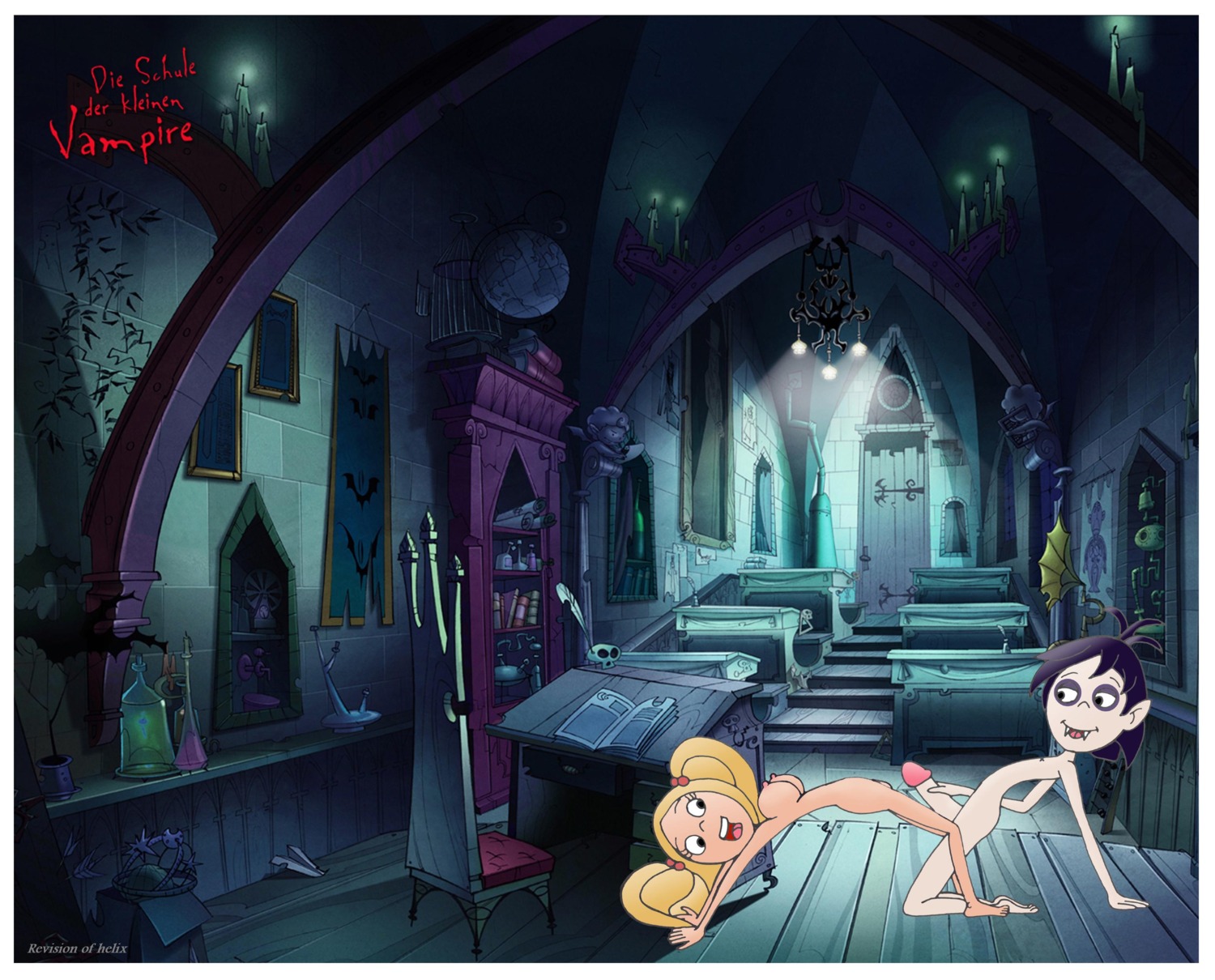 die_schule_der_kleinen_vampire female helix oskar_von_horrificus rule34 sunshine_polidori tagme