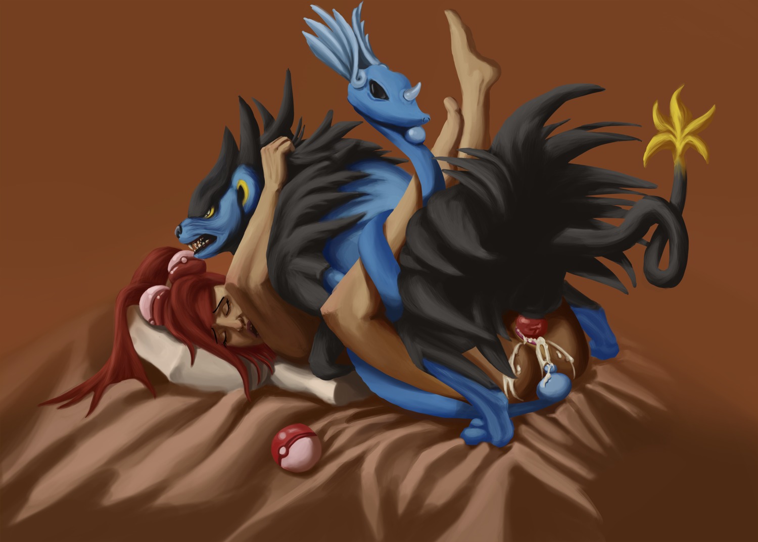 dragonair female luxray nintendo pokemon pokemon_(species) rule34 torquemada