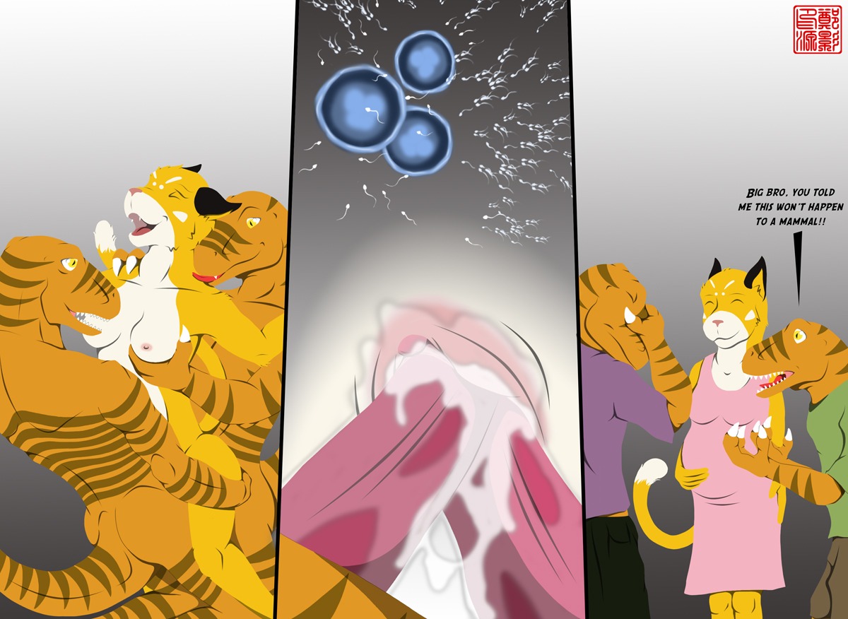 2012 after_sex anthro anthro_on_anthro anthro_penetrated anthro_penetrating anthro_penetrating_anthro belly big_belly biped bodily_fluids breasts brother_(lore) brothers_(lore) clothing comic consequences cum cum_in_vagina cum_inside dialogue dinosaur domestic_cat double_penetration double_vaginal dromaeosaurid e621 english_text erection felid feline felis female female_penetrated genital_fluids genitals group group_sex impregnation impregnation_view indirect_incest_(lore) internal interspecies male male/female male_penetrating male_penetrating_female mammal mixed_cum_impregnation multiple_ova niya nude nx-3000 ovum penetration penis pregnant prehistoric_species reptile saurischian scalie sex sibling_(lore) sperm_cell tail text theropod threesome trio vaginal vaginal_penetration velociraptor