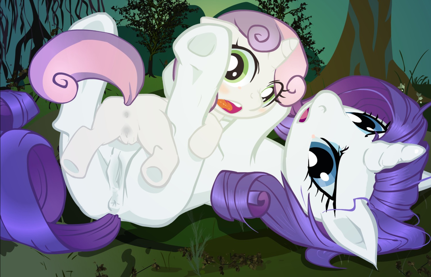 2d bcs equine female feral friendship_is_magic full_color hasbro hooves horn horse mammal my_little_pony mythological_creature mythological_equine mythology pony quadruped rarity_(mlp) rule34 smooth_skin sweetie_belle_(mlp) tail unicorn