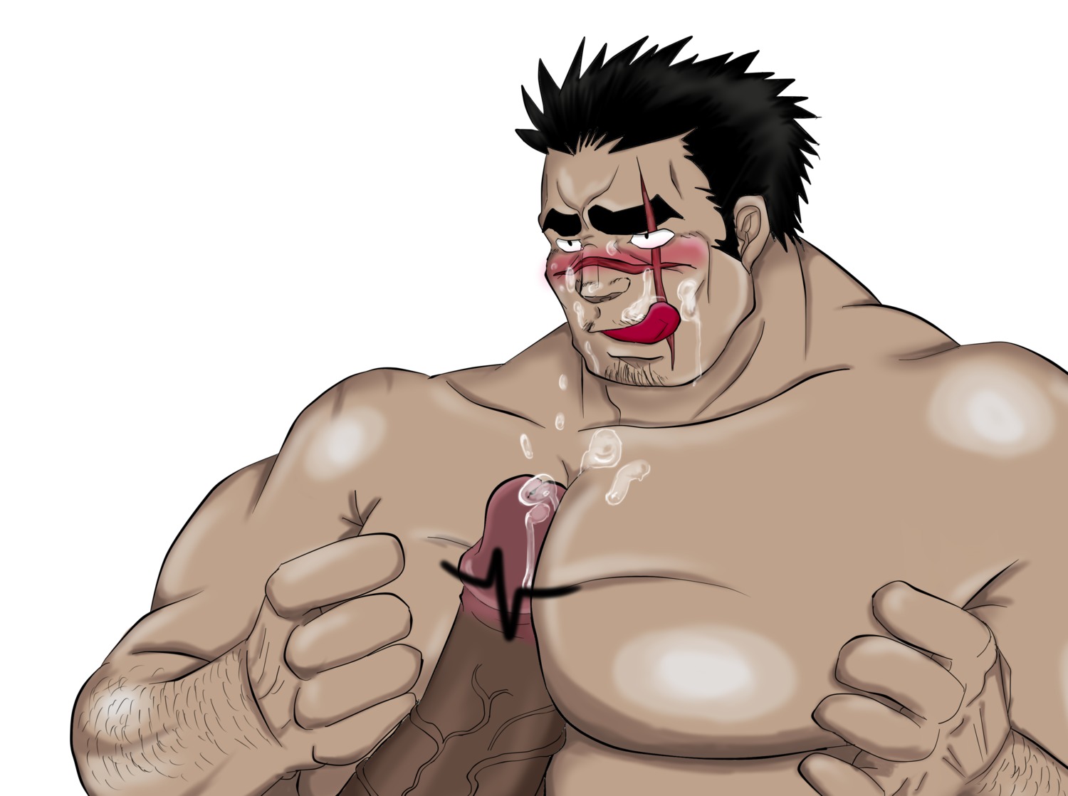 bara censored gay hitenmaru male male_only pecjob penis rule34 seto_gouzaburou seto_no_hanayome tagme yaoi