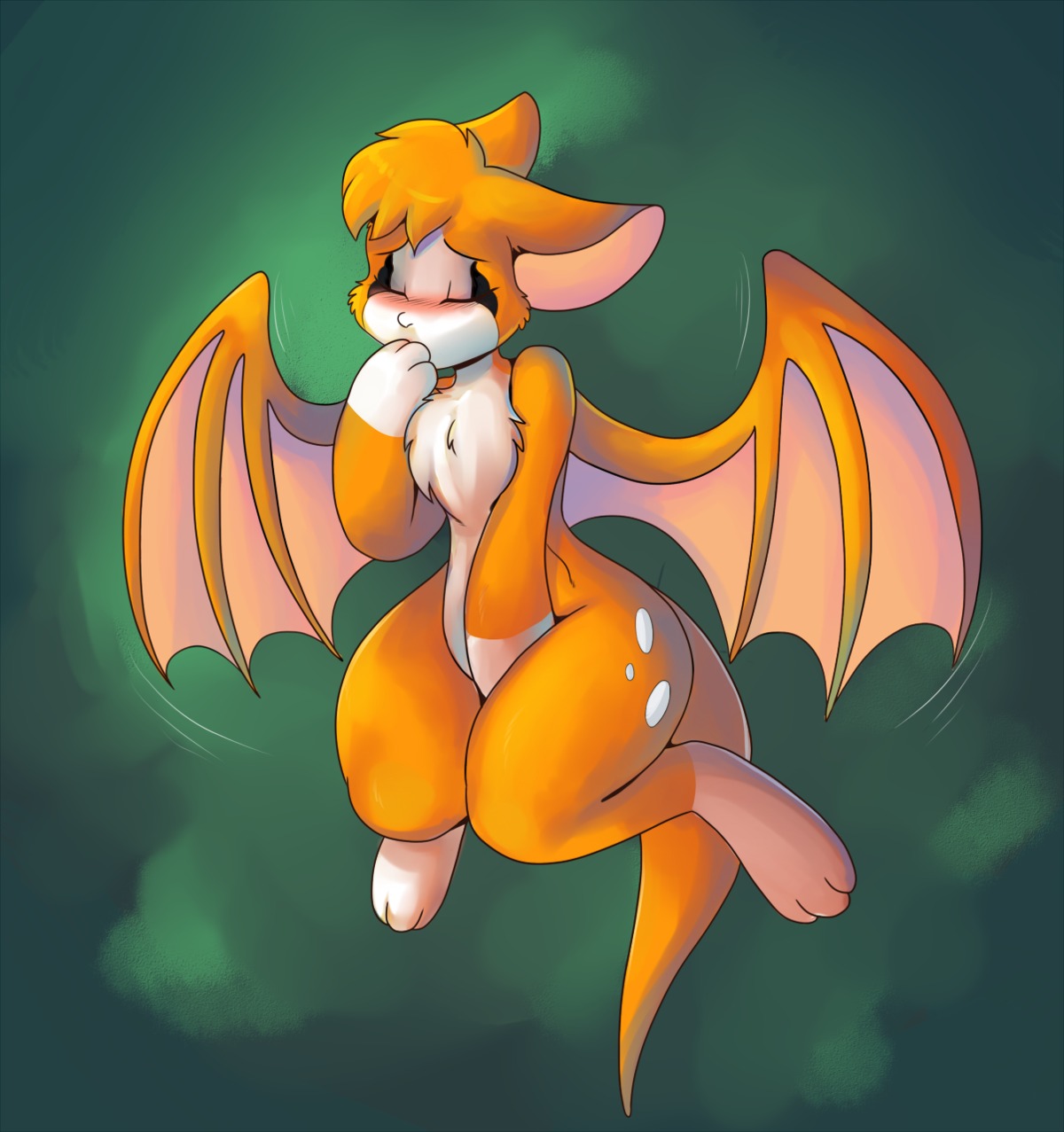 anthro bat blush chest_tuft dust:_an_elysian_tail e621 eyes_closed female fidget_(elysian_tail) flying fur hi_res mammal masturbation membrane_(anatomy) membranous_wings nimbat nude skidd solo tail tuft vaginal vaginal_masturbation wings