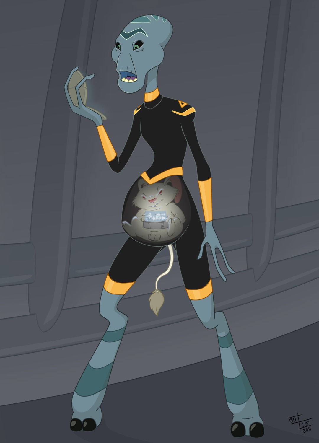 anthro belly dr_hamsterviel female grand_councilwoman lilo_and_stitch male penis rule34 special_k stomach tagme vore