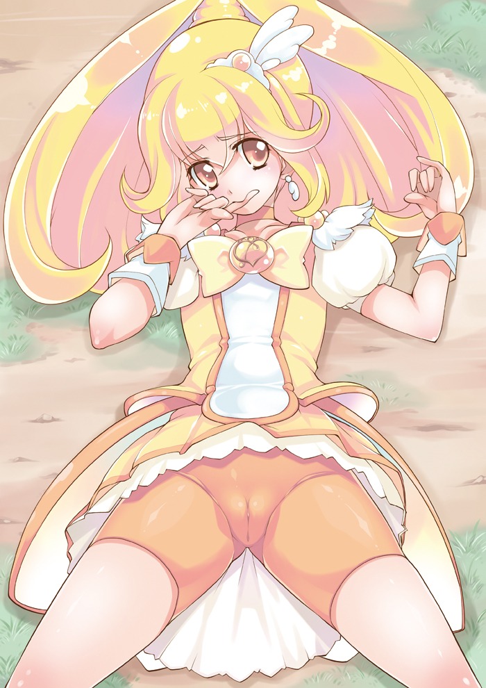 1girls clothing cure_peace female gyonikun precure pretty_cure rule34 shorts smile_precure tagme yayoi_kise