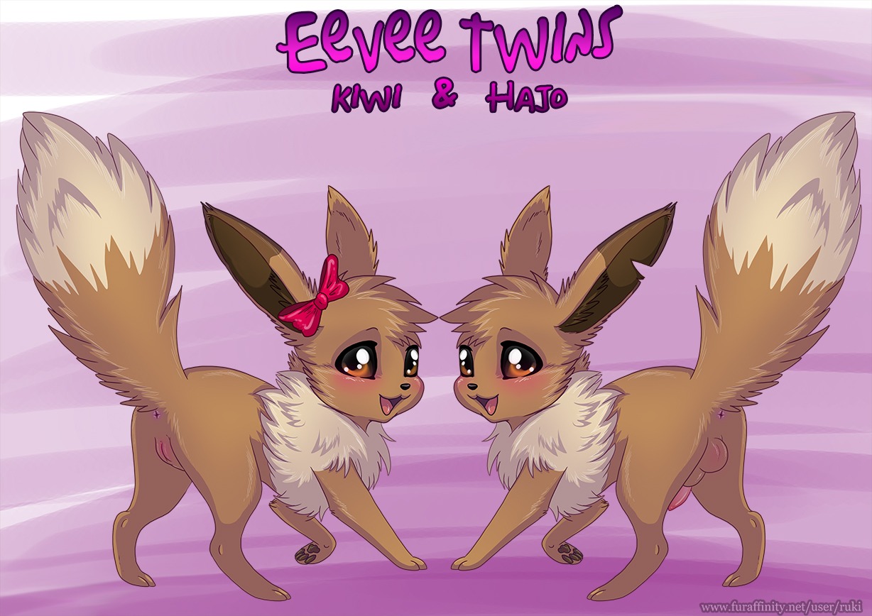 2014 accessory all_fours anus backsack balls black_nose blush bow_(feature) bow_accessory bow_ribbon canid canine duo e621 eevee erection female feral fluffy fluffy_tail generation_1_pokemon genitals hair_accessory hair_bow hair_ribbon hajo kiwi_(rukifox) looking_at_viewer male mammal nintendo open_mouth penis pokemon pokemon_(species) raised_tail ribbons rukifox tail tongue vulva