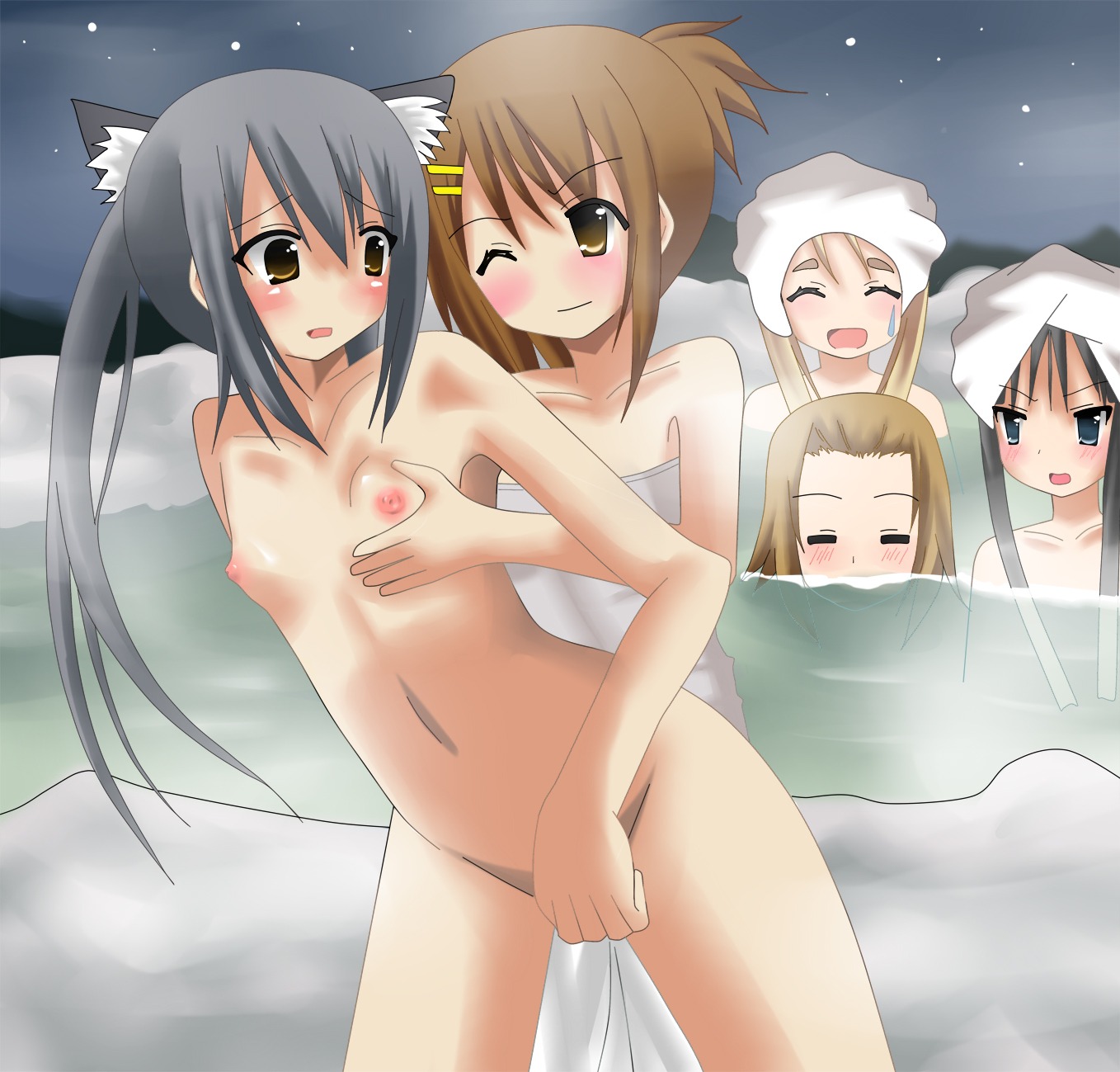 azusa_nakano_(k-on!) female female_only human human_only k-on! mio_akiyama_(k-on!) multiple_females multiple_girls ritsu_tainaka_(k-on!) rule34 tsumugi_kotobuki_(k-on!) yui_hirasawa_(k-on!)