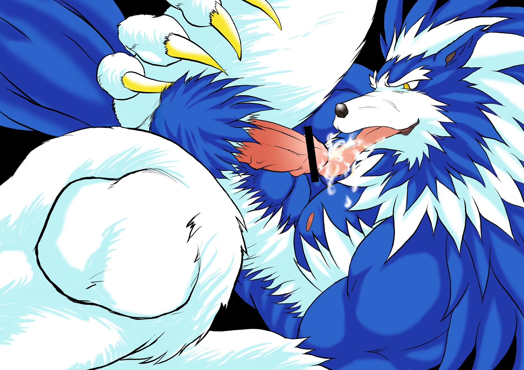 abs anthro autofacial autofellatio canine capcom censored claws cum cum_in_mouth cum_inside cumshot darkstalkers fellatio furry gallon humanoid_genitalia humanoid_penis hunmut jon_talbain licking male male_only mammal naked nipples nude oral penis rule34 solo tatsumon_tera_yukara tongue tongue_out video_games werewolf wolf