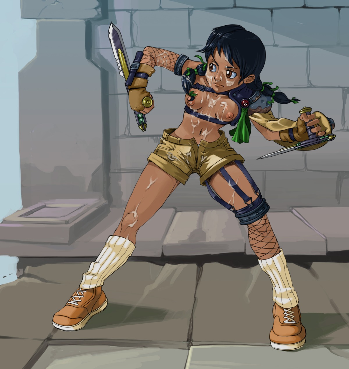 cosplay dark-skinned_female dark_skin female female_only final_fantasy final_fantasy_vii human kevinsano rule34 solo soul_calibur square_enix talim_(soulcalibur) tomboy yuffie_kisaragi