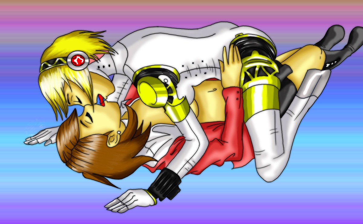 aegis_(persona) aigis_(persona) atlus blonde_hair breasts female medium_breasts megami_tensei nipples persona persona_3 robot robot_girl robot_humanoid rule34 sex squinty003 tagme yukari_takeba yuri
