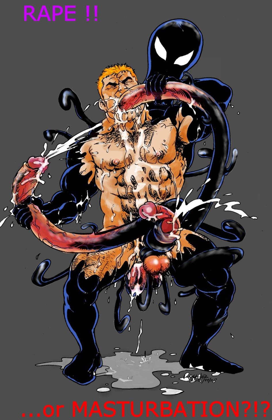 2008 2boys absorption anal assimilation bruno_b eddie_brock human light-skinned_male light_skin male male_only male_penetrated marvel marvel_comics penis penis_tentacles rule34 slime_boy spider-man_(series) straight_hair symbiote tentacle_on_male tentaclejob venom_(marvel) what yaoi