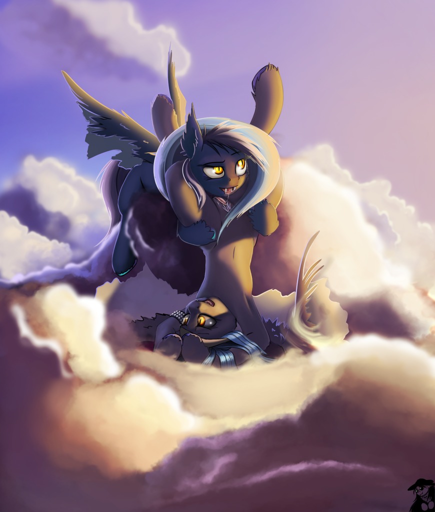 2013 anthro bat bat_wings blue_body blue_fur blue_hair bodily_fluids bound cloud cunnilingus day dominant dominant_female dripping drooling duo e621 equid equine fan_character fangs female female/female fur genital_fluids genitals grey_body grey_fur hair hasbro hooves horn legs_up looking_away mammal membrane_(anatomy) membranous_wings multicolored_hair my_little_pony mythological_creature mythological_equine mythology open_mouth oral outside pupils ribbons rublegun saliva sex sky slit_pupils spread_legs spreading submissive submissive_female teeth thestral tongue two_tone_hair unicorn upside_down upside_down_cunnilingus vaginal vaginal_fluids vulva wing_boner wings yellow_eyes