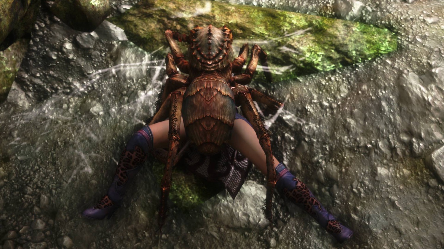 16:9 3d_(artwork) arachnid arthropod bestiality bethesda_game_studios digital_media_(artwork) discombobulation duo e621 female female_human female_on_feral feral frostbite_spider hi_res human human_on_feral insectophilia interspecies mammal microsoft screencap skyrim spider the_elder_scrolls widescreen