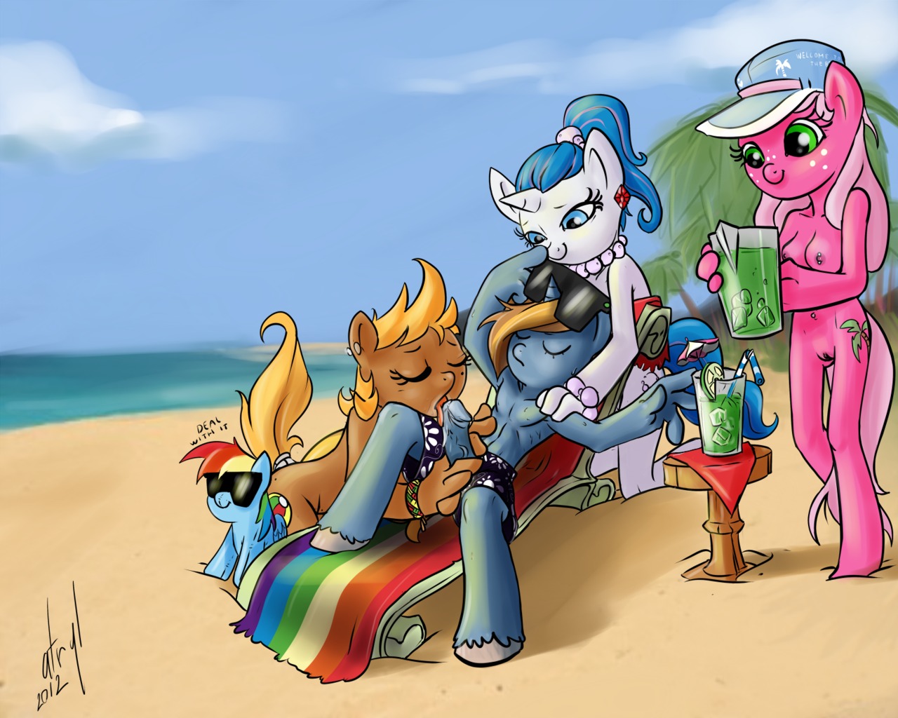 2012 5:4 anthro anthrofied atryl beach beach_ball_(character) biped blue_body blue_eyes blue_fur blue_hair blue_penis bracelet breasts brown_hair cutie_mark digital_media_(artwork) e621 ear_piercing earth_pony equid equine erection eyes_closed fan_character feathered_wings feathers fellatio female feral freckles friendship_is_magic fur furniture genitals green_eyes group hair hasbro horn horse humanoid_genitalia humanoid_penis jewelry kneeling licking male male/female mammal multicolored_hair my_little_pony mythological_creature mythological_equine mythology necklace nipple_piercing nipples nude nude_beach oral outdoor_nudity outside palm_tree pegasus penile penis penis_lick piercing pink_hair plant pony public public_nudity public_sex rainbow_dash_(mlp) rainbow_hair seaside sex sex_on_the_beach standing table tail tongue tongue_out tree unicorn vulva wings
