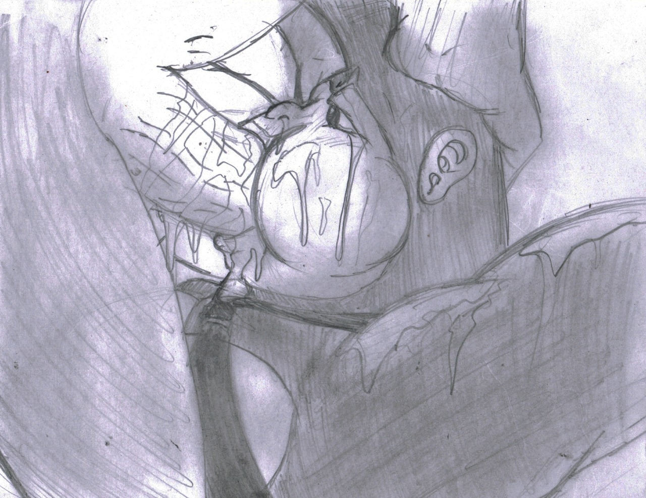 accessory ape bodily_fluids cum cum_in_mouth cum_inside cum_on_face donkey_kong_(character) donkey_kong_(series) duo e621 erection fellatio forced genital_fluids genitals haplorhine male male/male male_penetrated male_penetrating male_penetrating_male mammal messy monochrome necktie nintendo oral oral_penetration penetration penile penis primate rape sex warmagoon