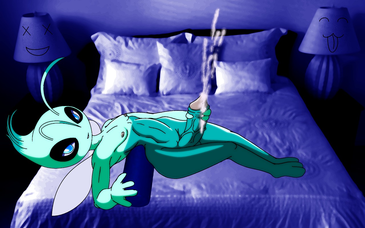 celebi color dark-moltres legendary_pokemon male male_only masturbation mythical_pokemon nintendo penis pokemon pokemon_(species) rule34 solo