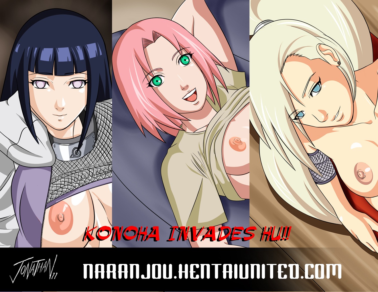 female female_only human hyuuga_hinata ino_yamanaka multiple_females multiple_girls naruto naruto_(series) rule34 sakura_haruno tagme