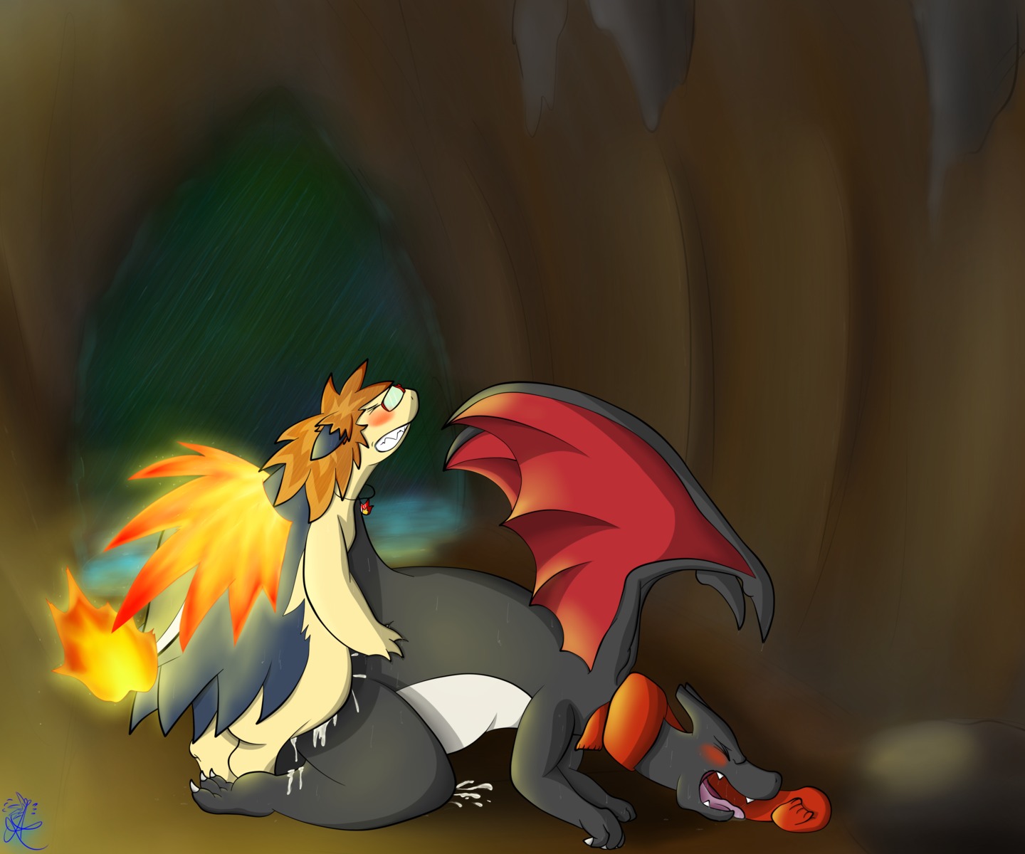 6:5 absurd_res all_fours anal asbiearts blush bodily_fluids cave charizard conditional_dnp cum cum_inside cum_on_feet cum_on_ground doggystyle dragon drooling duo e621 fan_character feet feral fire from_behind_position generation_1_pokemon generation_2_pokemon genital_fluids hi_res inside larger_male larger_sub male male/male male_penetrated male_penetrating male_penetrating_male membrane_(anatomy) membranous_wings mythological_creature mythological_scalie mythology nintendo penetration pokemon pokemon_(species) raining ryanshinyzard saliva scalie scarf sex shiny_pokemon side_view size_difference smaller_male submissive tail typhlosion wings