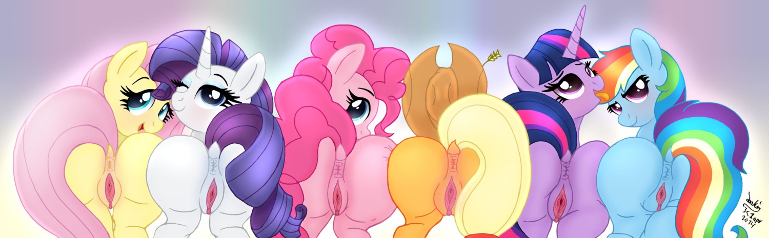 2014 absurd_res ahegao anus applejack_(mlp) bedroom_eyes blonde_hair blue_body blue_eyes blue_eyeshadow blue_feathers blue_fur blush butt closed_smile clothing cowboy_hat digital_media_(artwork) dock_(anatomy) e621 earth_pony equid equine eyeshadow feathered_wings feathers female female/female feral fluttershy_(mlp) friendship_is_magic fur genitals group hair half-closed_eyes happy hasbro hat headgear headwear hi_res horn horse inviting joakaha looking_at_viewer looking_back looking_back_at_viewer looking_pleasured makeup mammal mane_six_(mlp) mouth_closed multicolored_hair multicolored_tail my_little_pony mythological_creature mythological_equine mythology narrowed_eyes one_eye_closed open_mouth open_smile orange_body orange_fur pegasus pink_body pink_fur pink_hair pinkie_pie_(mlp) pony presenting presenting_anus presenting_hindquarters presenting_vulva purple_body purple_eyes purple_fur purple_hair rainbow_dash_(mlp) rainbow_hair rainbow_tail rarity_(mlp) rear_view seductive smile smiling_at_viewer spread_legs spreading tail take_your_pick tongue tongue_out twilight_sparkle_(mlp) two_tone_hair unicorn vulva white_body white_fur wings wink winking_at_viewer yellow_body yellow_fur