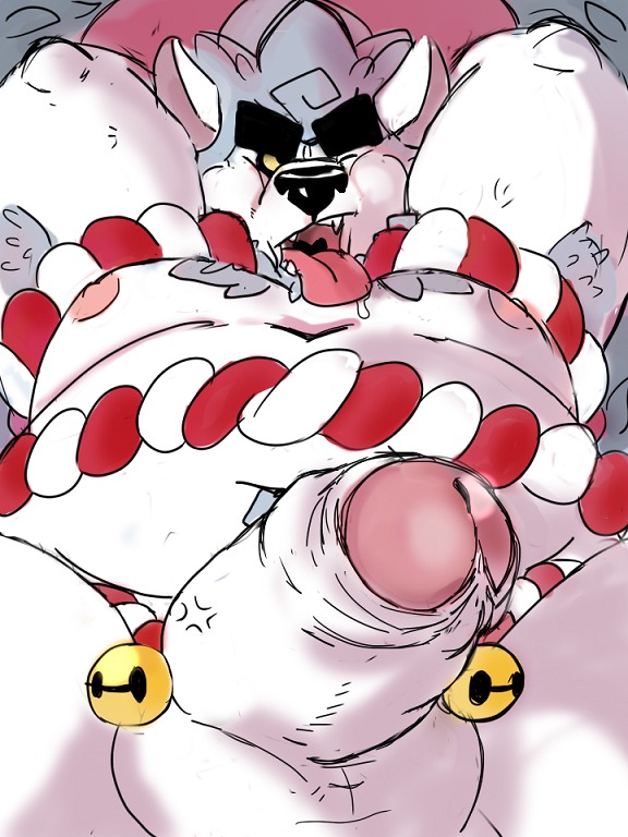 3:4 anthro balls bell big_balls biped bodily_fluids canid canine canis domestic_dog drooling e621 erection felid first_person_view foreskin fur genitals grumphound humanoid_genitalia humanoid_penis lion lying male mammal nipples one_eye_closed overweight overweight_anthro overweight_male pantherine partially_retracted_foreskin penis saliva sankyu solo tongue white_body white_fur wink yellow_eyes