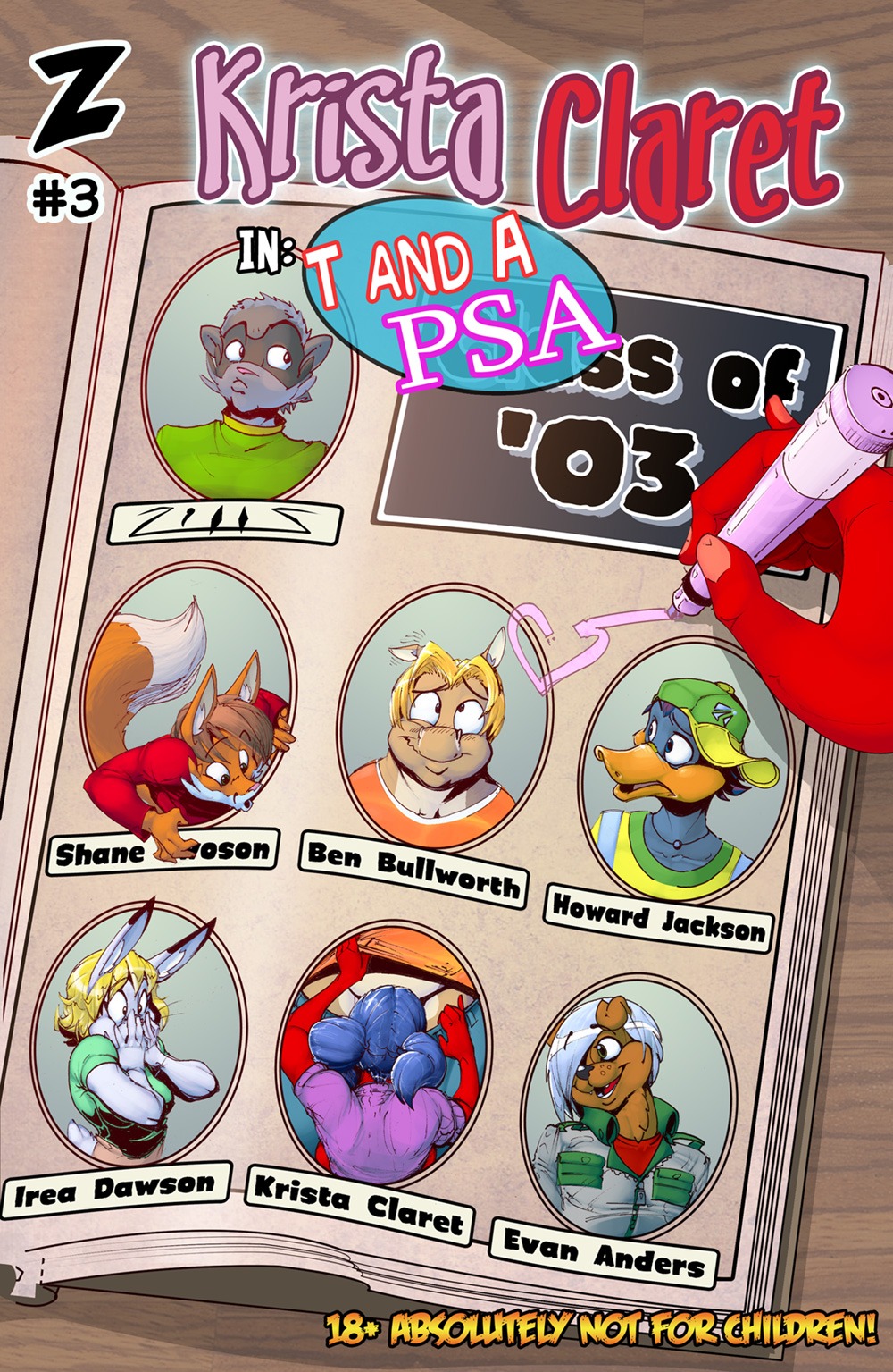 2012 :o anatid anseriform anthro avian beak ben_bullworth bird black_eyes black_nose blonde_hair blue_body blue_eyes blue_hair blue_skin blush bottomwear bovid bovine breasts brown_body brown_fur brown_hair canid canine canis clothed clothing collar comic cover cover_art cover_page derp_eyes digital_media_(artwork) domestic_dog duck e621 english_text equid equine exclamation_point eyebrow_through_hair eyebrows fellatio female fluffy fluffy_tail fox freckles fully_clothed fur green_eyes grey_body grey_fur group hair hat headgear headwear heart_symbol hi_res horse house_mouse inner_ear_fluff interspecies jacket krista_(zillford) lagomorph leporid looking_up male male/female mammal marker mouse murid murine nails one_eye_obstructed open_mouth oral oral_penetration orange_body orange_fur orgasm_face pants penetration penile pigtails pink_nose ponytail procyonid public rabbit raccoon red_body red_fox red_fur rodent sex shirt shocked signature simple_background surprised tail teeth text tongue topwear translucent translucent_hair true_fox tuft whiskers yearbook young zillford zillford_(character) zipper