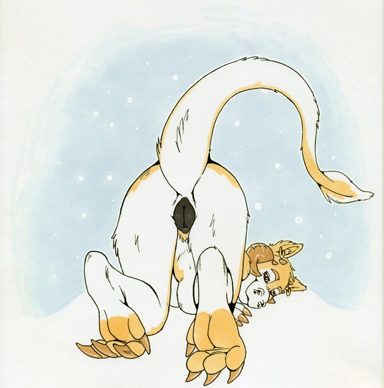 anatomically_correct animal_genitalia anthro breasts butt cloaca e621 feet female foot_focus genitals horn hotpie nude paws presenting presenting_cloaca soles solo star_wars tail tauntaun toes vertical_cloaca