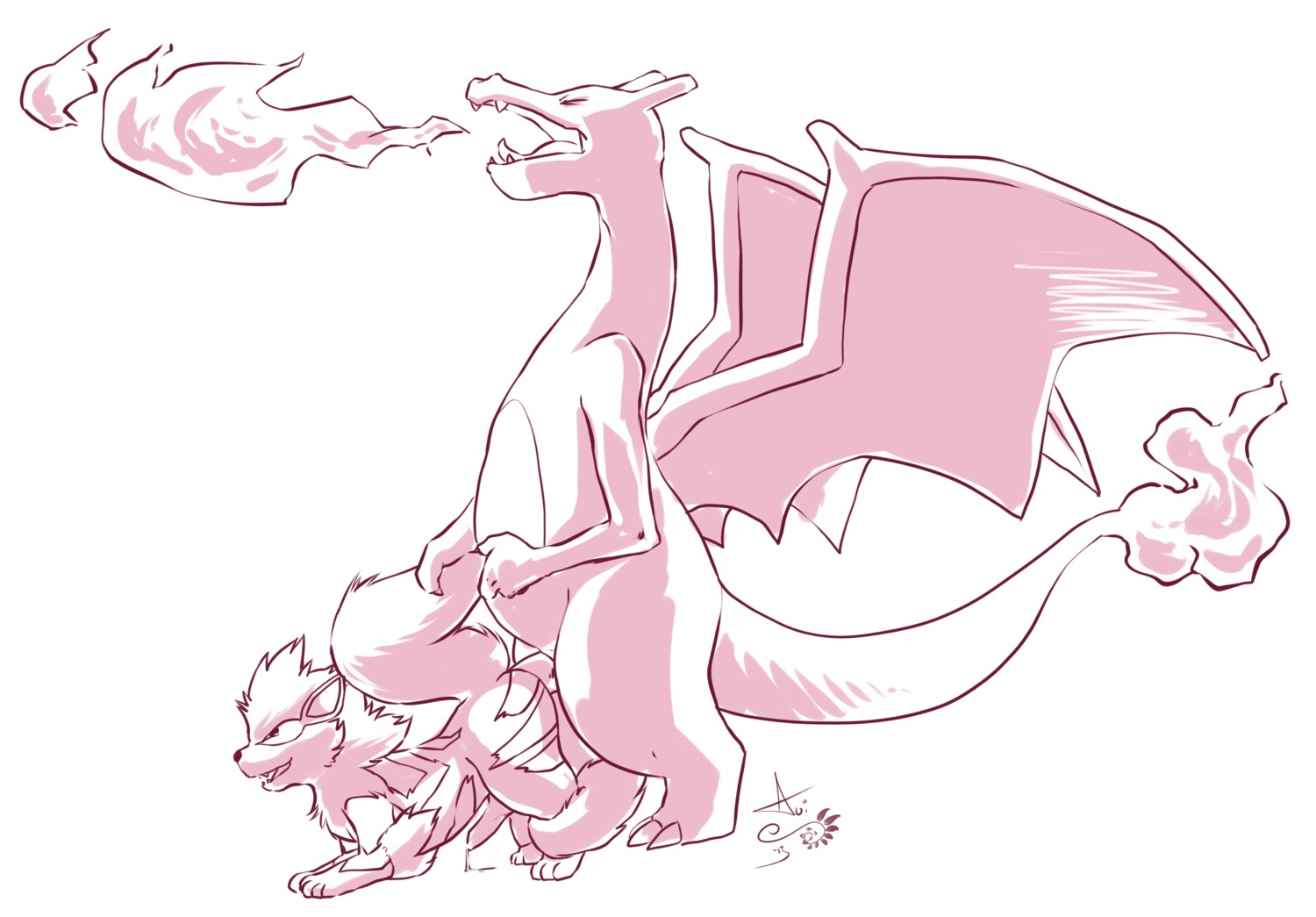 2013 absurd_res anal anal_penetration aogami arcanine breath_powers canid canine charizard dominant dragon duo e621 elemental_manipulation erection feral feral_on_feral fire fire_breathing fire_manipulation fire_orgasm flaming_tail generation_1_pokemon genitals hi_res interspecies larger_dom male male/male male_penetrated male_penetrating male_penetrating_male mammal membrane_(anatomy) membranous_wings monochrome mythological_creature mythological_scalie mythology nintendo nude penetration penis pokemon pokemon_(species) scalie sex side_view size_difference smaller_penetrated tail wings