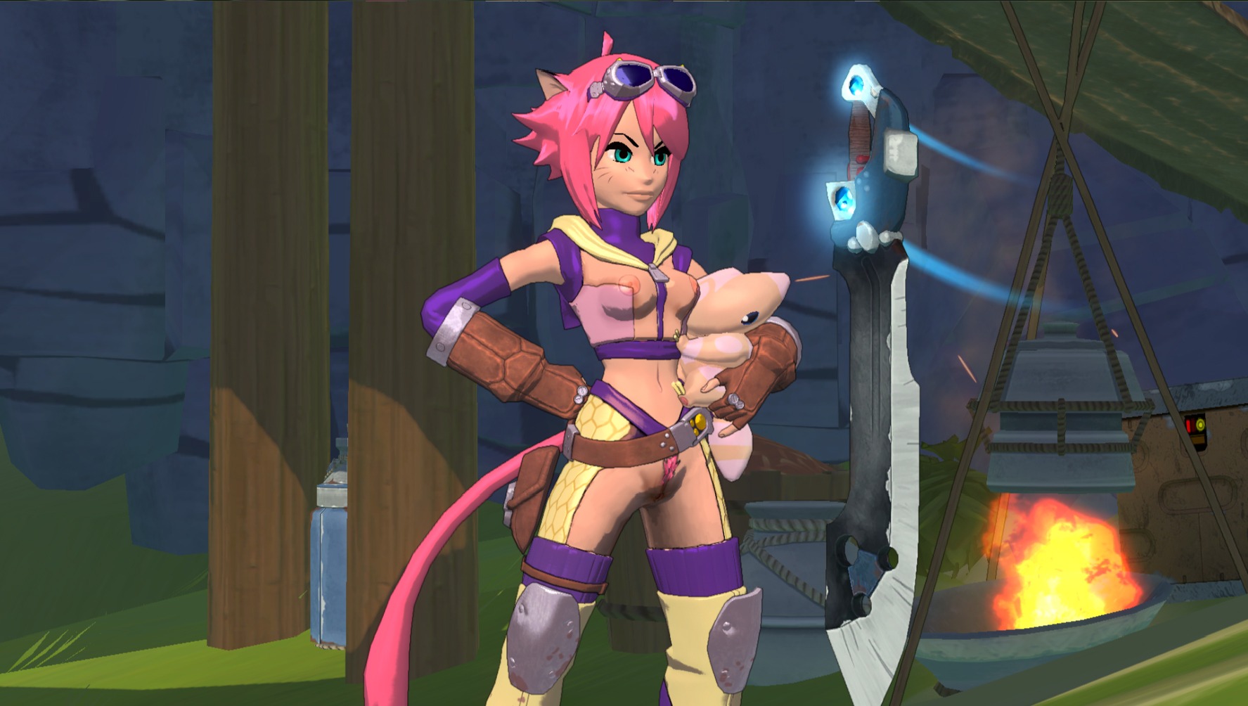 blade_kitten female kit_ballard pink_hair rule34 tagme