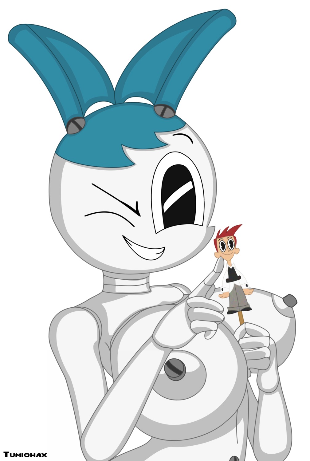 brad_carbunkle female jenny_wakeman my_life_as_a_teenage_robot rule34 smooth_skin tagme tumiohax