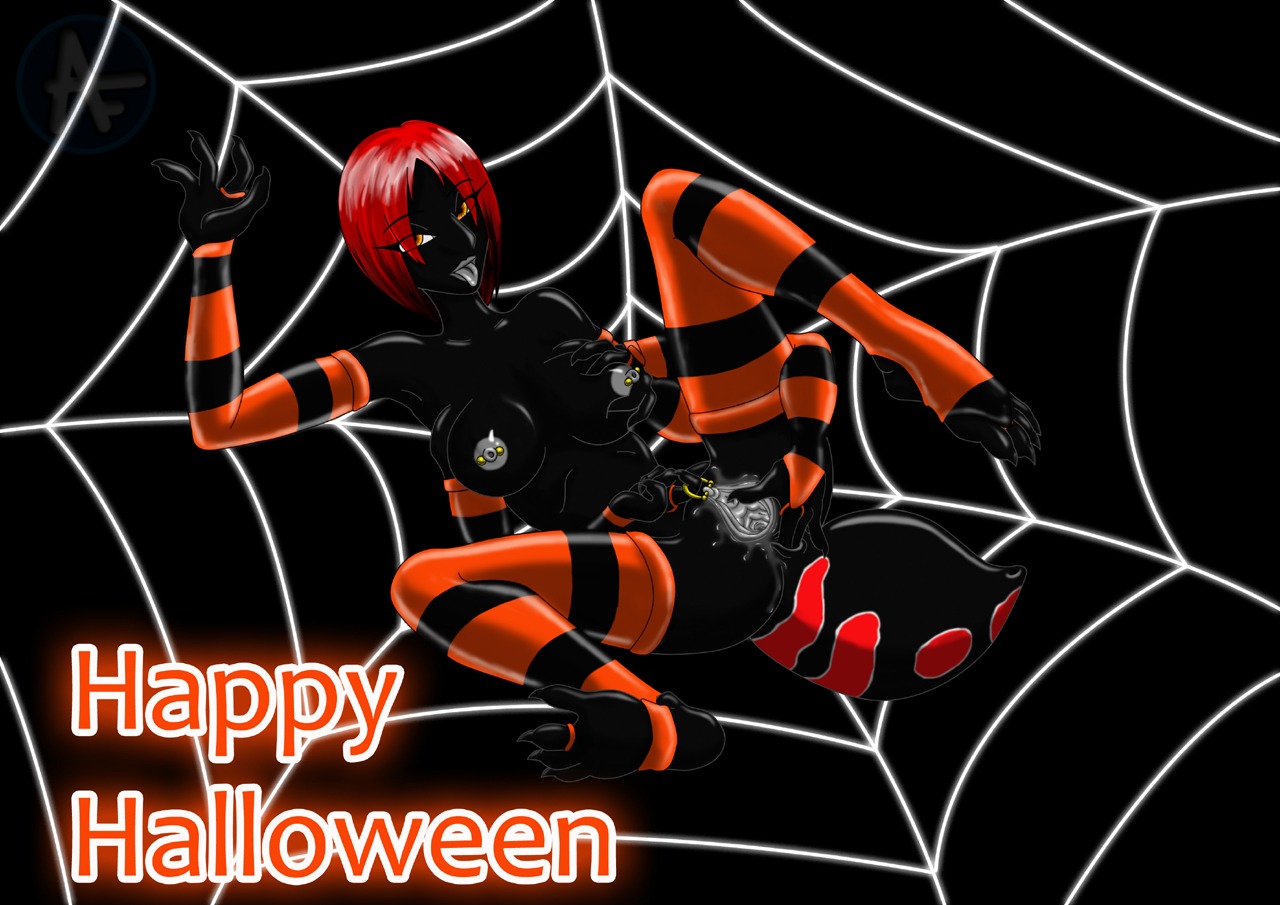 anal anal_fingering anal_masturbation arachnid araneomorph arthropod arthropod_abdomen articfox black_widow_spider breasts clitoris clitoris_piercing clothing e621 european_black_widow female fingering fingering_self footwear genital_piercing genitals halloween holidays legwear looking_at_viewer masturbation nipples non-mammal_breasts non-mammal_nipples nude piercing ring socks solo spider spider_web spread_legs spread_vulva spreading theridiid toeless_footwear toeless_socks tongue vaginal vaginal_masturbation vulva vulva_piercing widow_spider