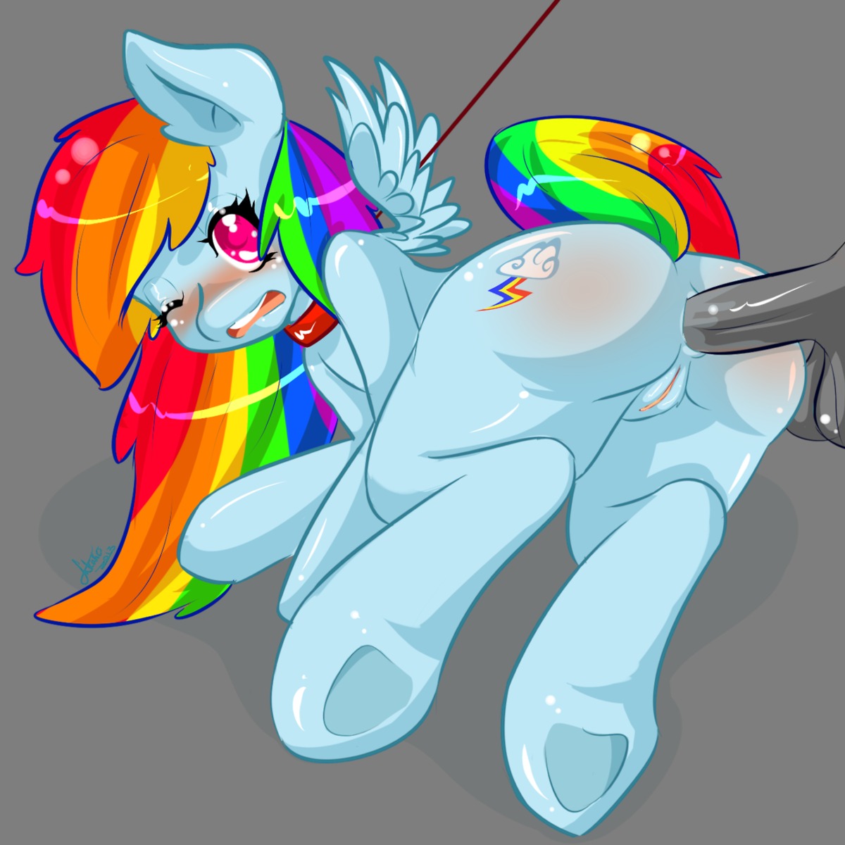 1:1 2013 alpha_channel anal anal_penetration anus blue_body blue_feathers blue_fur blush butt collar cutie_mark duo e621 equid equine erection feathered_wings feathers female female_penetrated feral friendship_is_magic fur genitals hair hasbro hi_res leash looking_at_viewer male male/female male_penetrating male_penetrating_female mammal mrfatcakes multicolored_hair my_little_pony mythological_creature mythological_equine mythology nude one_eye_closed pegasus penetration penis purple_eyes rainbow_dash_(mlp) rainbow_hair sex simple_background transparent_background vulva wings wink