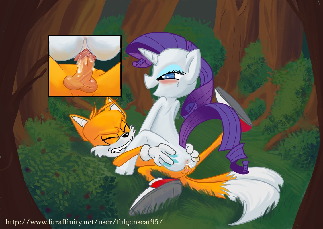 2011 anthro anthro_on_feral anthro_penetrating anthro_penetrating_feral anus balls bestiality biped blue_eyes blush bodily_fluids canid canine clothing cowgirl_position crossover cutie_mark detailed_background duo e621 equid equine erection eyes_closed eyeshadow female female_on_top female_penetrated feral feral_penetrated footwear forest fox friendship_is_magic from_front_position fulgenscat95 fur genitals hair half-closed_eyes hasbro horn interspecies lying makeup male male/female male_on_bottom male_penetrating male_penetrating_female mammal miles_prower mostly_nude my_little_pony mythological_creature mythological_equine mythology narrowed_eyes nature nude on_back on_bottom on_top orange_body orange_fur outside penetration penile penile_penetration penis penis_in_vagina plant purple_hair quadruped rarity_(mlp) sega sex shoes sonic_the_hedgehog_(series) straddling sweat sweatdrop tail teeth text tree unicorn url vaginal vaginal_penetration vulva white_body white_fur