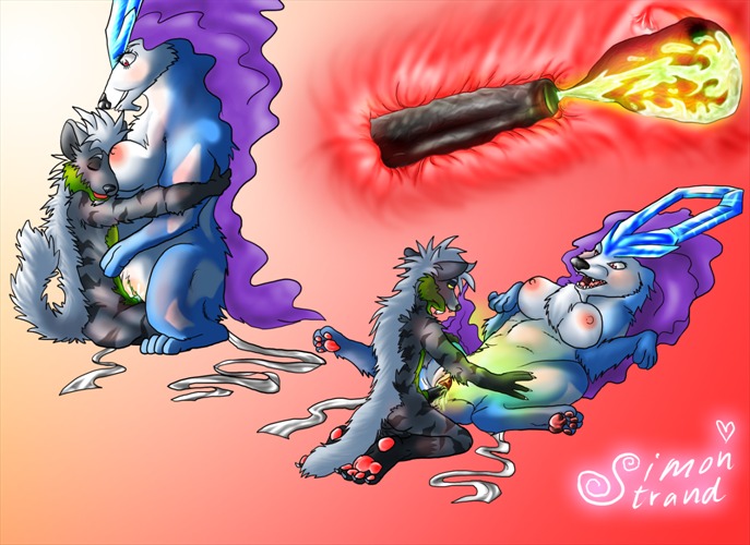 1boy 1girls animal_penis anthro color erection female fur furry interspecies male nintendo penis penis_in_vagina pokemon pokemon_(species) pussy rule34 sex simon_strand straight suicune vaginal_penetration veiny_penis vulva x-ray