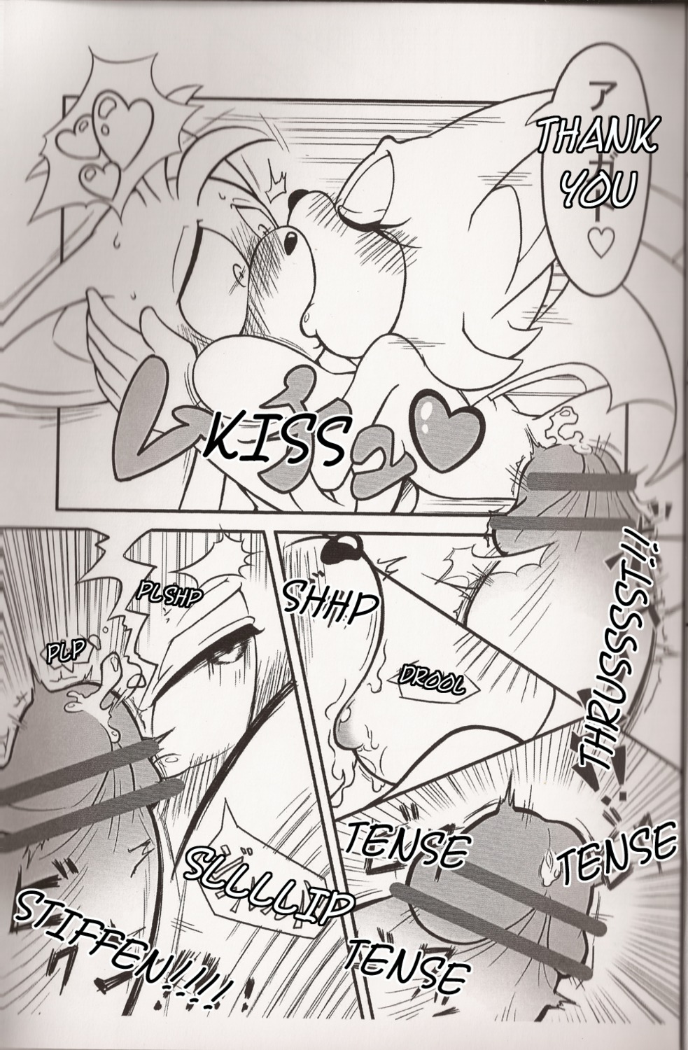 anthro bat big_breasts black_and_white breasts canine censored comic cum dialogue digital erection fellatio female fox fur hedgehog male mammal michiyoshi monochrome oral oral_sex penis rouge_the_bat rule34 scan sega sex sonic_(series) sonic_the_hedgehog_(series) straight tails tails_the_fox