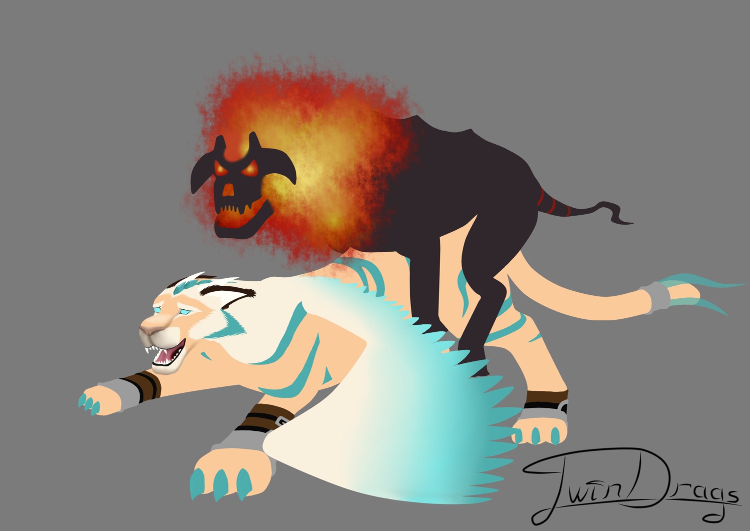 absurd_res all_fours ambiguous_gender blazehound bone canid canid_demon canine colored deep_penetration demon doggystyle duo e621 fantasy feathered_wings feathers felid feral from_behind_position grey_background hellhound hi_res hybrid jagex liger lion mammal mythological_canine mythological_creature mythology open_mouth pantherine penetration runescape sex siberian_tiger simple_background skull skypouncer tiger twindrags unfinished wings