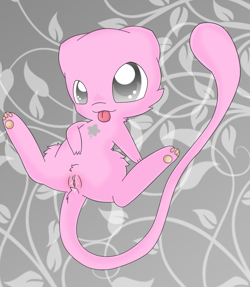 color fairyfloss female female_only feral front_view fur grey_eyes legendary_pokemon mew nude pokemon pokemon_(species) pussy pussy_juice rule34 solo tagme tail tongue vulva