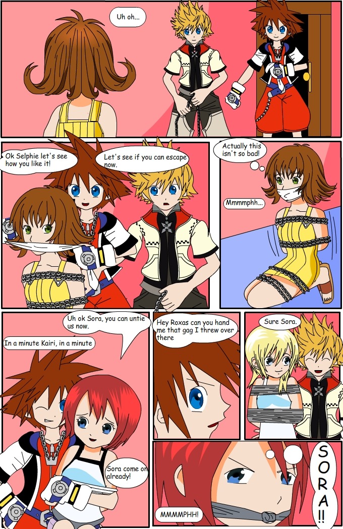 bondage comic disney female final_fantasy final_fantasy_viii kairi kingdom_hearts kingdom_hearts_captive_princess namine nobody_(kingdom_hearts) roxas rule34 selphie_tilmitt sora sora_(kingdom_hearts) square_enix