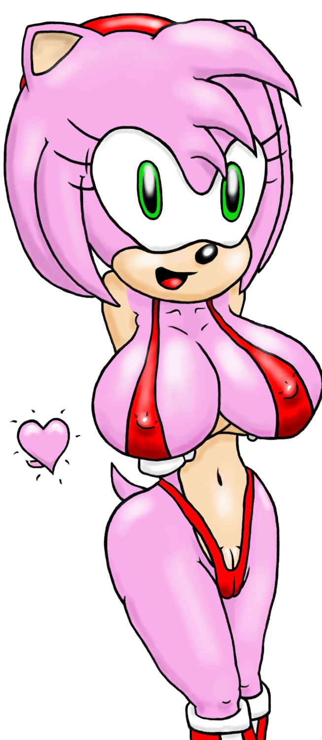amy_rose anthro beige_skin color female female_only fur furry hedgehog pink_fur rule34 sega skin solo sonic_(series) straight_hair